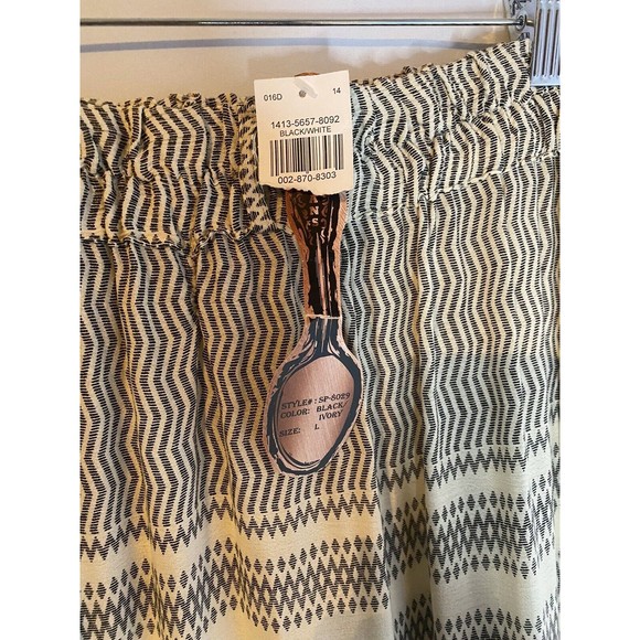 Spoon Jeans Aztec Print Maxi Tiered Skirt Drawstring Size L NWT - Picture 3 of 4